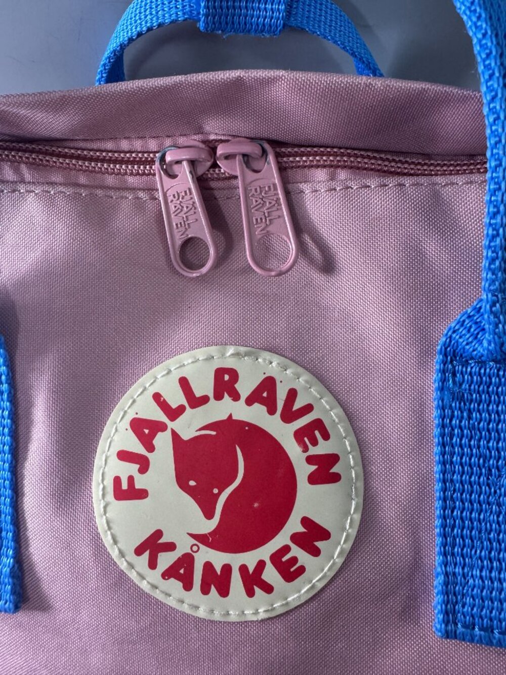 The Fjallraven Kanken Backpack in Pink Air Blue - Picture 2 of 13